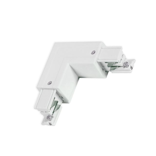 GP20 3-Phasen ZP05W L-Verbinder für Aufbauschiene, N-Leiter innen, Schutzleiter außen, weiß