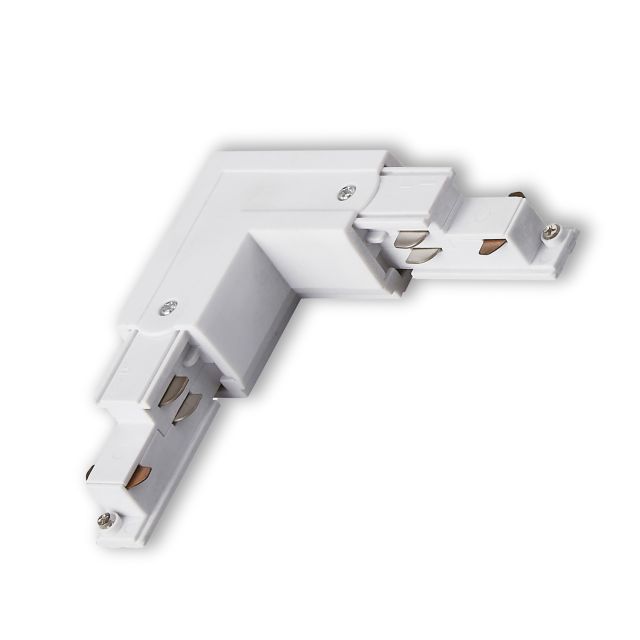 DP10 3-Phasen DALI ZP17W L-Verbinder für Aufbauschiene, N-Leiter innen, weiß