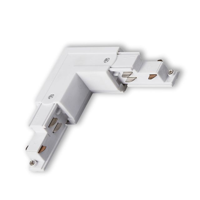 DP10 3-Phasen DALI ZP18W L-Verbinder für Aufbauschiene, N-Leiter außen, weiß