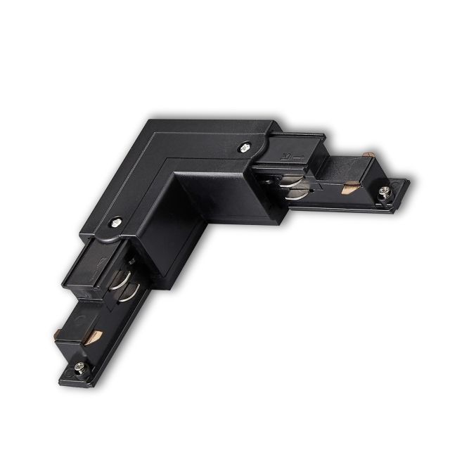 DP10 3-Phasen DALI ZP17B L-Verbinder für Aufbauschiene, N-Leiter innen, schwarz