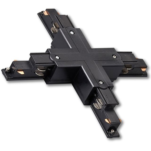 DP10 3-Phasen DALI ZP21B X-Verbinder für Aufbauschiene, schwarz