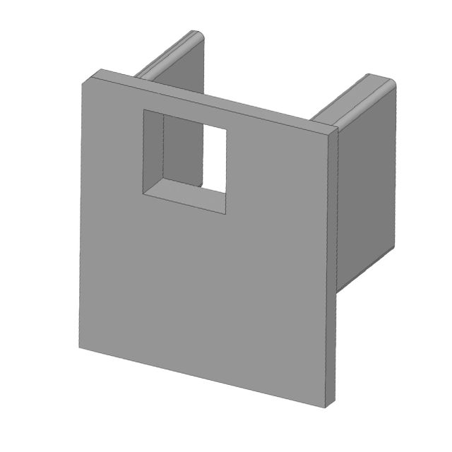 Tappo di chiusura E221 per profilo FP4 con ingresso cavi, 1 pz