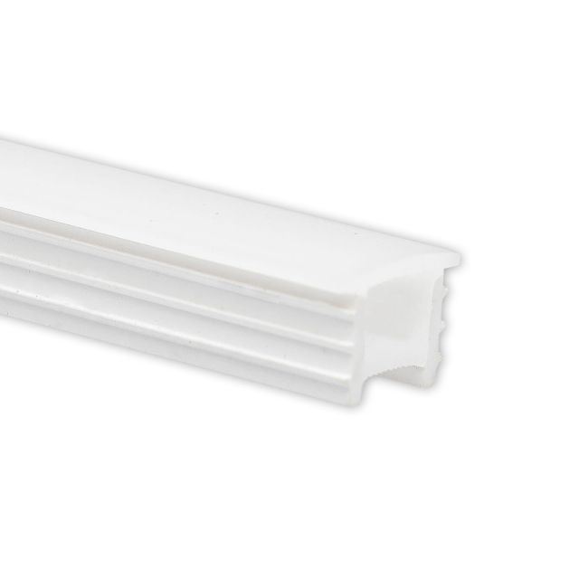 SR1 Silikon-Einbaucover, 10x10mm, LED Stripes max. 10 mm, Twist+Bend, opal, 5m Rolle