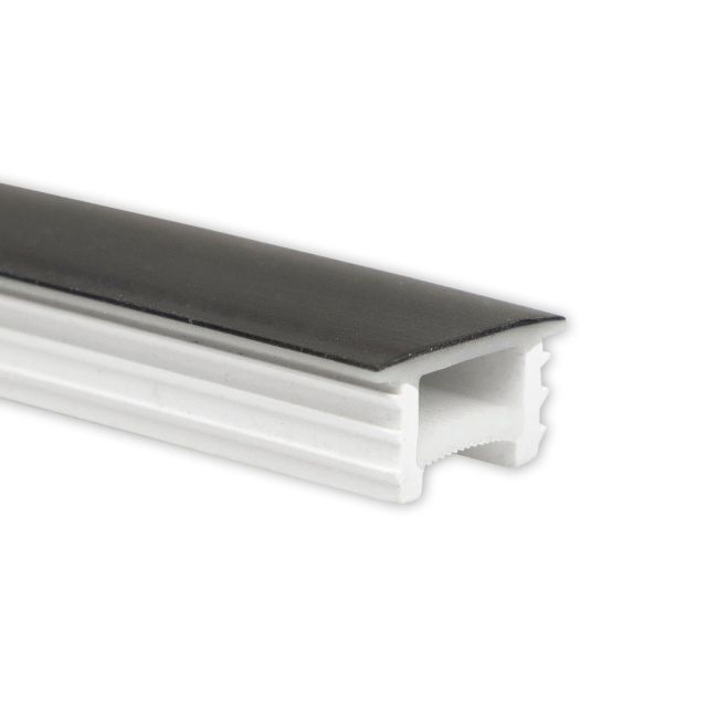 SR2 Silikon-Einbaucover, 10x15mm, LED Stripes max. 12 mm, Twist+Bend, schwarz, 5m Rolle