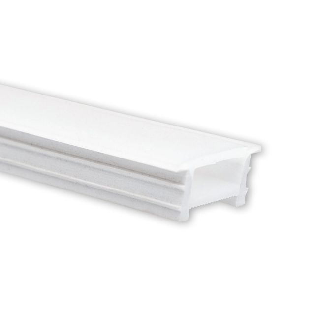 SR2 Silikon-Einbaucover, 10x15mm, LED Stripes max. 12 mm, Twist+Bend, opal, 20m Rolle