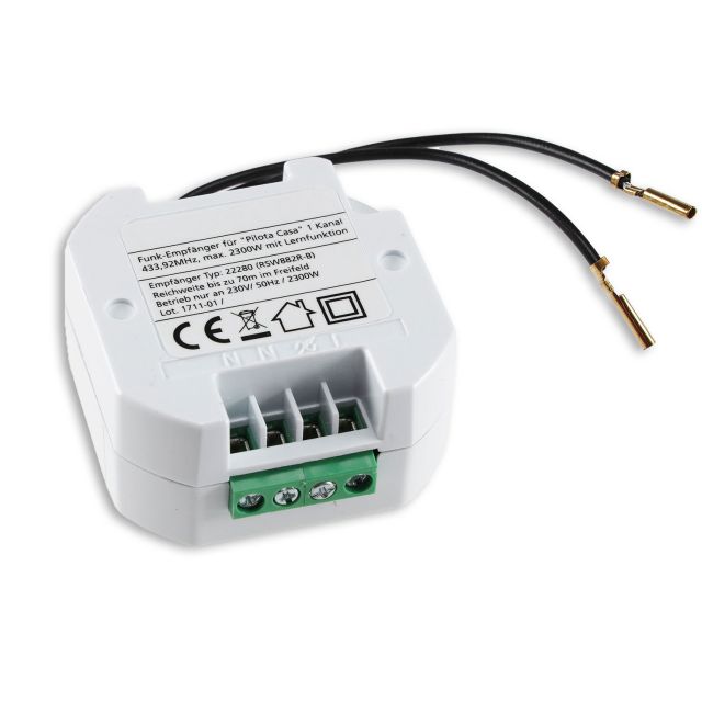 T01 Infrarot Steuerung 230V Schaltrelais mit Funk und/oder Schalteingang, max. 2300W