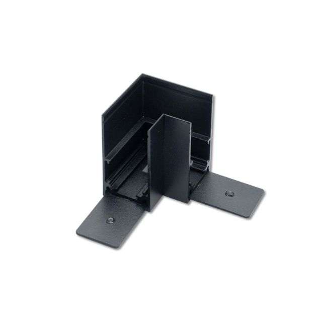 T48/20 Eckschiene 90° TZ01 horizontal, schwarz, nicht stromführend, für TS1