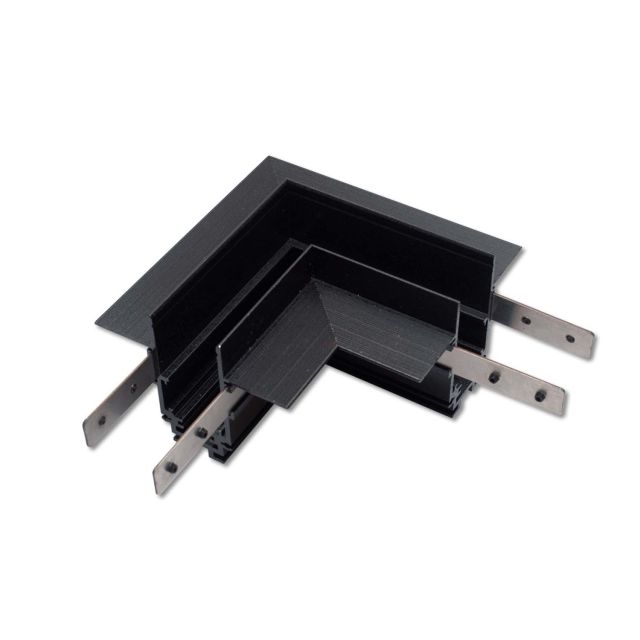 T48/20 Eckschiene 90° TZ02 horizontal, schwarz, nicht stromführend, für TS3