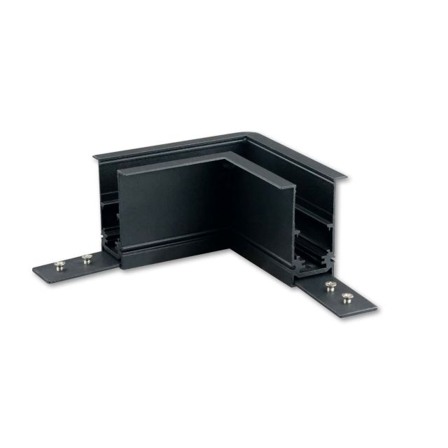 T48/20 Eckschiene 90° TZ03 horizontal, schwarz, nicht stromführend, für TS4