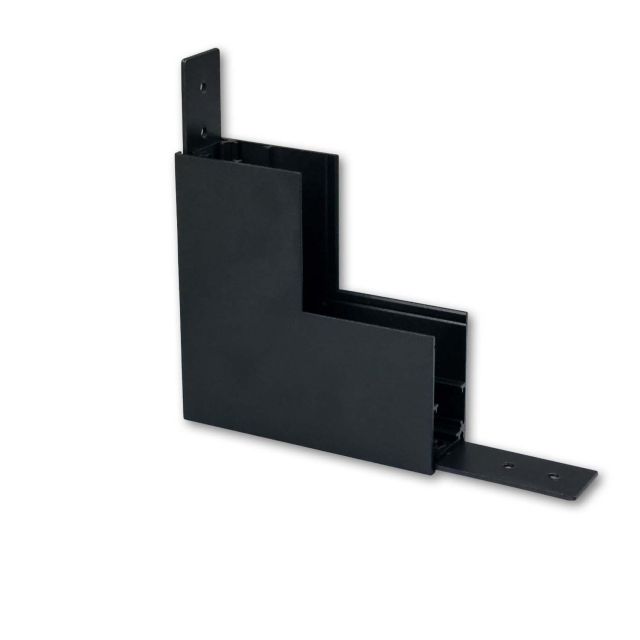T48/20 Eckschiene 90° TZ08 vertikal, schwarz, nicht stromführend, für TS1