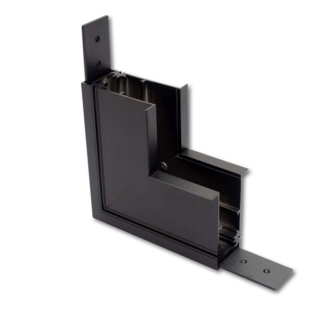 T48/20 Eckschiene 90° TZ10 vertikal, schwarz, nicht stromführend, für TS4