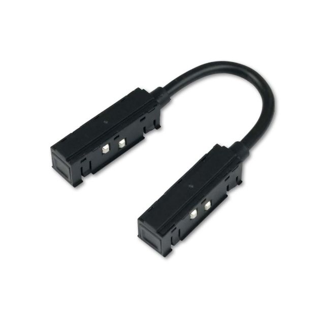 T48/20 Linear-Verbinder 180° TZ19 flexibel, schwarz, 4-polig, max. 6A, stromführend