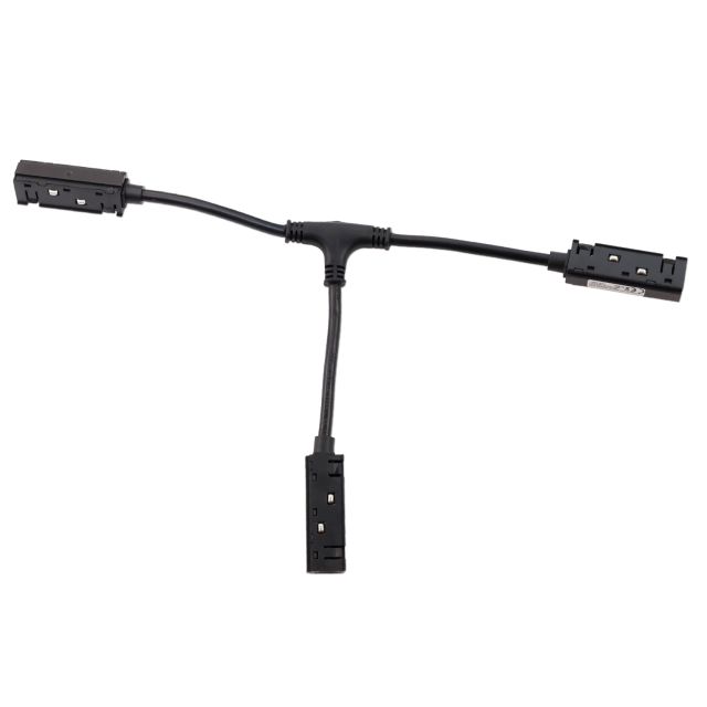 T48/20 T-Verbinder TZ49 flexibel, schwarz, 4-polig, max. 6A, stromführend