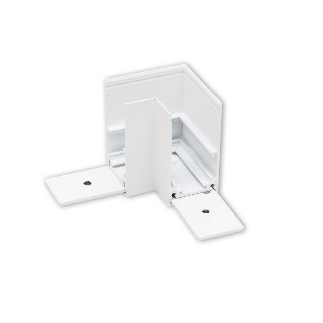 T48/20 Eckschiene 90° TZ04 horizontal, weiß, nicht stromführend, für TS1