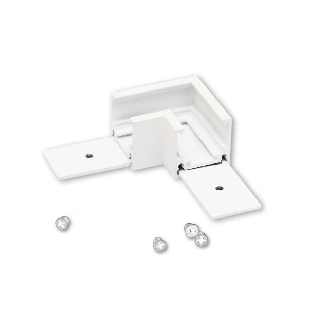 T48/20 Eckschiene 90° TZ05 horizontal, weiß, nicht stromführend, für TS2