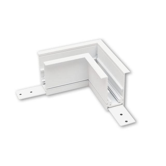 T48/20 Eckschiene 90° TZ07 horizontal, weiß, nicht stromführend, für TS4