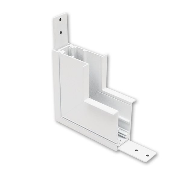 T48/20 Eckschiene 90° TZ13 vertikal, weiß, nicht stromführend, für TS4