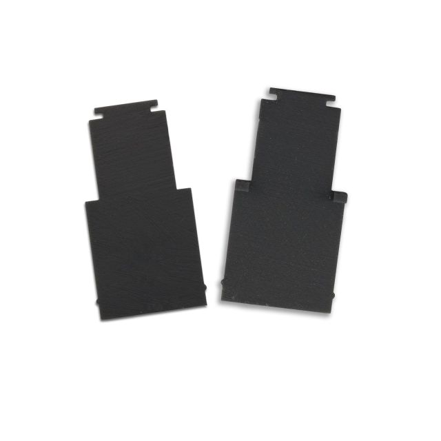T48/20 Endkappe innenliegend, TE13, schwar, 2 STK,z für TS1/TS3/TS4 Schienen für COVER