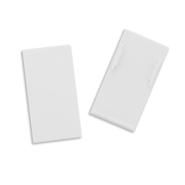 T48/20 Endkappe außenliegend, TE18, weiß, 2 STK, für TS1/TS3/TS4 Schienen für COVER weiß
