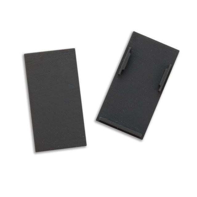 T48/20 Endkappe außenliegend, TE17, schwarz, 2 STK, für TS1/TS3/TS4 Schienen für COVER