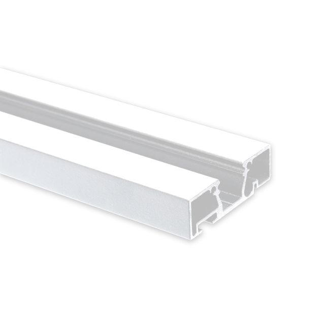 VP1 Profilo per tende 200 cm, bianco RAL9010, strisce LED max. 10 mm