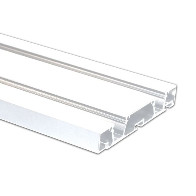 VP2 Profilo per tende 200 cm, bianco RAL9010, strisce LED max. 10 mm