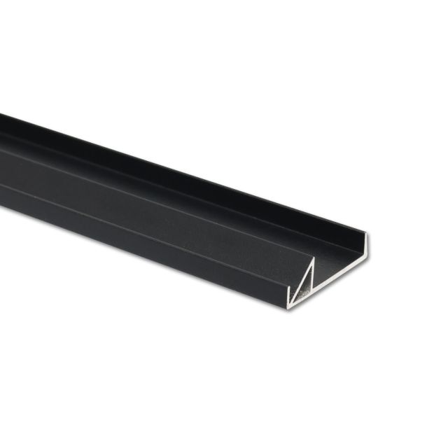 MP4 LED Aufbauprofil 200cm schwarz RAL 9005, LED Stripes max. 10 mm