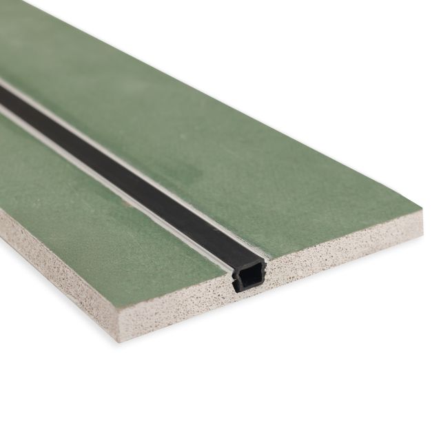 RP1 Pannello in cartongesso per ambienti umidi 12,5 mm con profilo integrato 100 cm e copertura