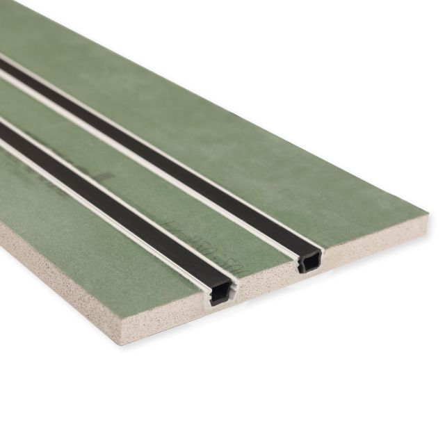 RP2 Pannello in cartongesso per ambienti umidi 12,5 mm con 2 profili integrati 100 cm e copertura