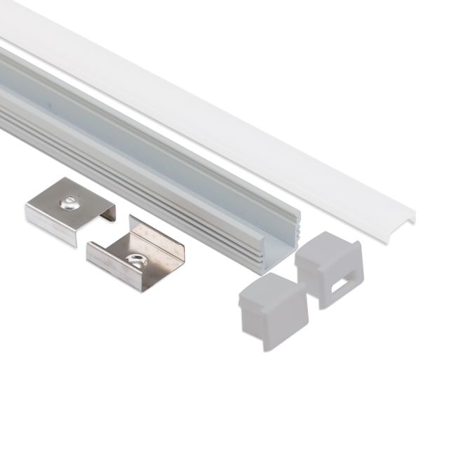 LED installation set, PL2, C1 and accessories, anodized