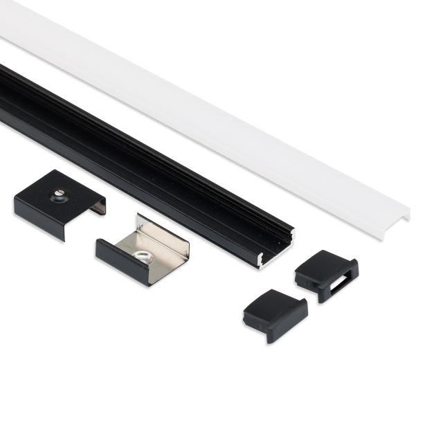 LED installation set, PL1, C1 and accessories, black