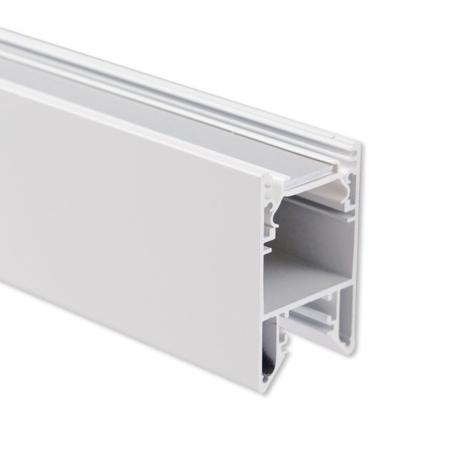 PN27 LED luminaire profile 300 cm, white RAL 9003 LED strips max. 30 mm, clickable inlay