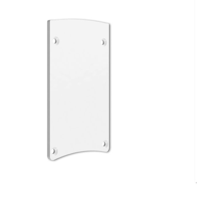 Endkappe E124W Aluminium weiß für Profil PN27 mit C29/C61, 2 STK, inkl. Schrauben