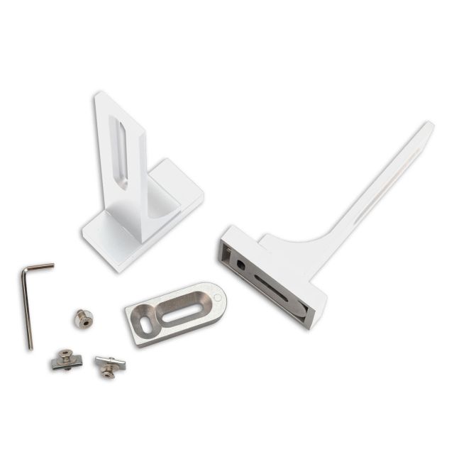 Ferramenta a parete Z68 bianco per profili per tende, lungo, 2 pezzi