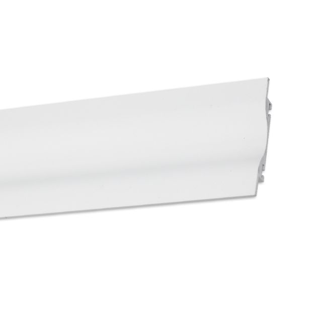 AL3 shelf wall profile, flat, white RAL 9010