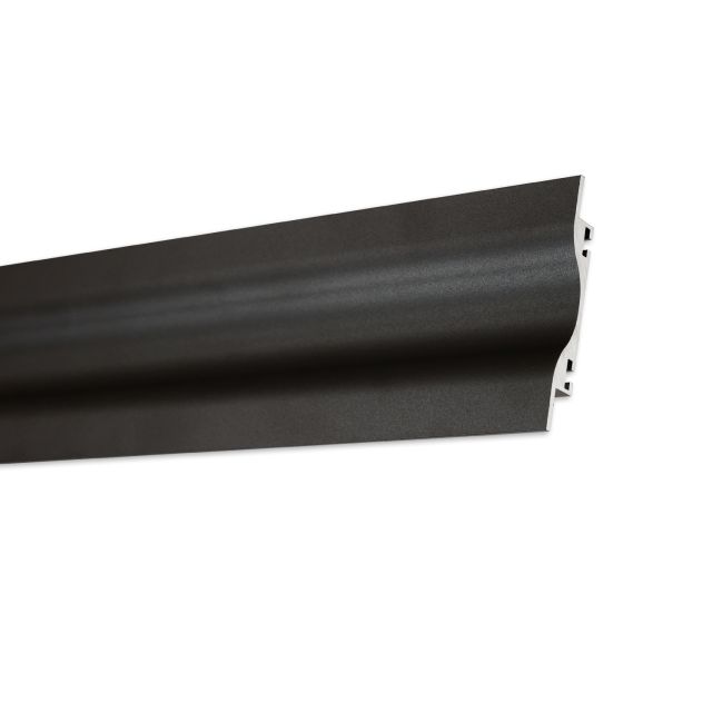 AL3 shelf wall profile, flat, black RAL 9005