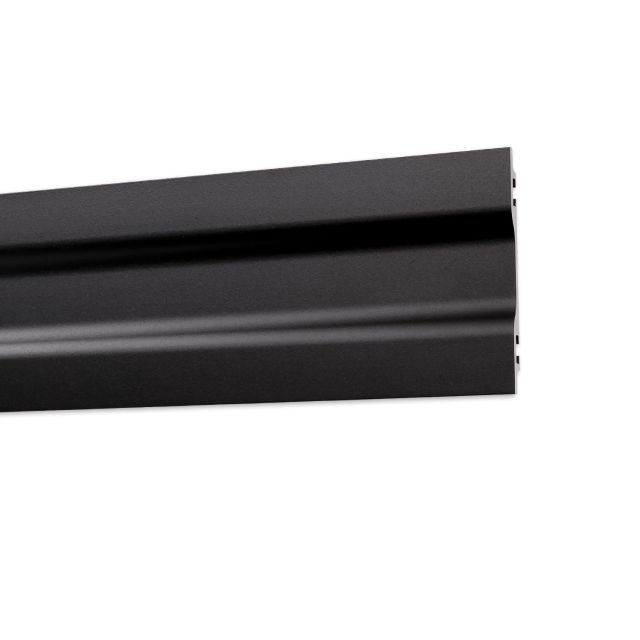 AL2 shelf wall profile, ultra-flat, black RAL 9005