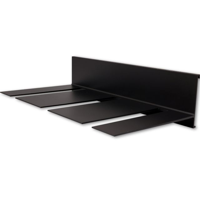 AZ04 shelf stem glass holder, 31.5 cm, black RAL 9005