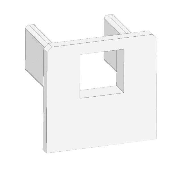 Tappo di chiusura E219 per profilo FP3 bianco con ingresso cavi, 1 pz