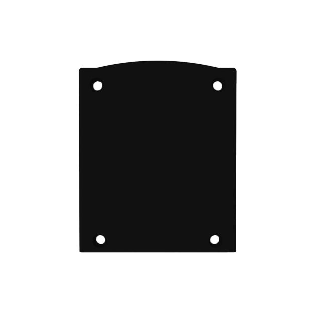 Endkappe E116 Aluminium schwarz RAL9005 für Profil PN17V1 / PN17V2, halbrund, 2 STK