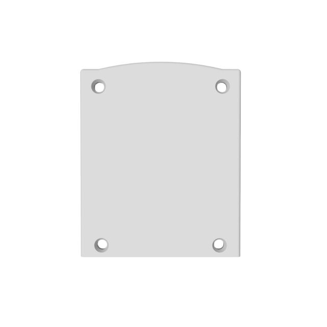 Endkappe E116 Aluminium weiß RAL9003 für Profil PN17V1 / PN17V2, halbrund, 2 STK