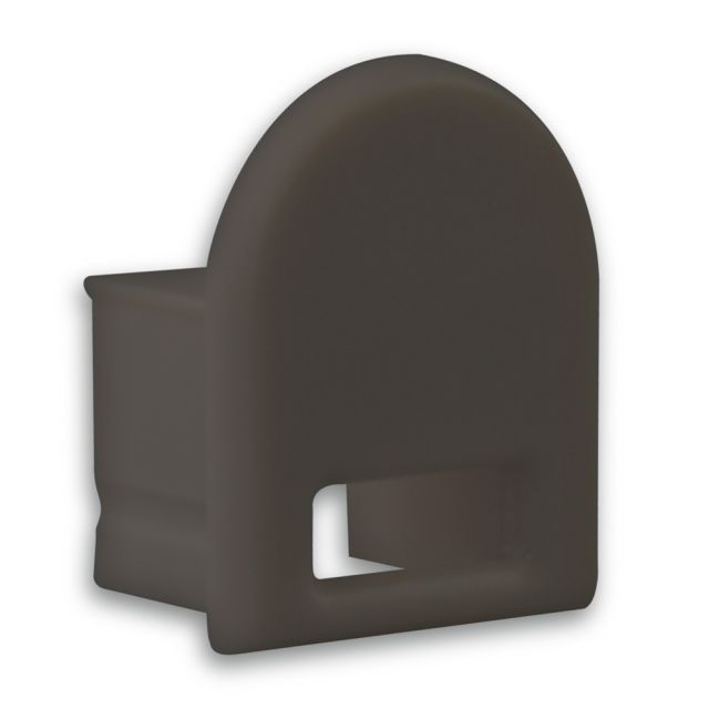 Endkappe E14B schwarz für Profil PL5 (in Kombination mit C5) mit Kabeldurchführung, 1 STK