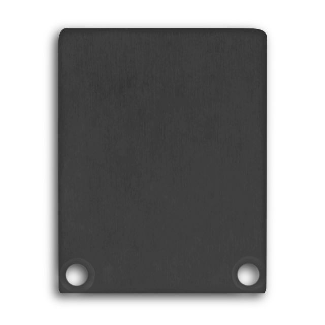 Tappo di chiusura E45 alluminio nero RAL9005 per PN4 / PN5 in combinazione con C12, 2 pz, incl. viti