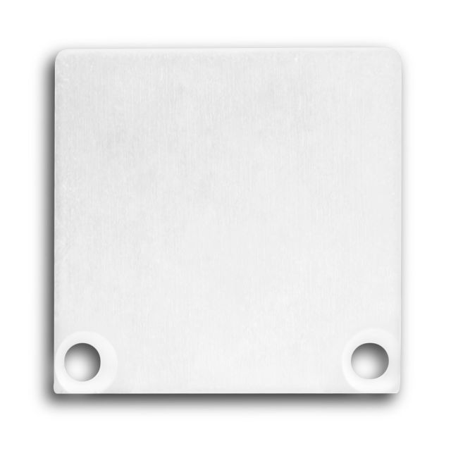Endkappe E47 Alu weiß RAL9010 für Profil PN6 / PN7 mit C10, 2 STK, inkl. Schrauben