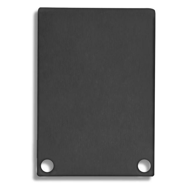 Endkappe E48 Alu schwarz RAL9005 für Profil PN6 / PN7 mit C11, 2 STK, inkl. Schrauben