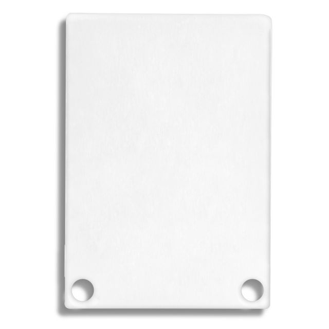Endkappe E48 Alu weiß RAL9010 für Profil PN6 / PN7 mit C11, 2 STK, inkl. Schrauben