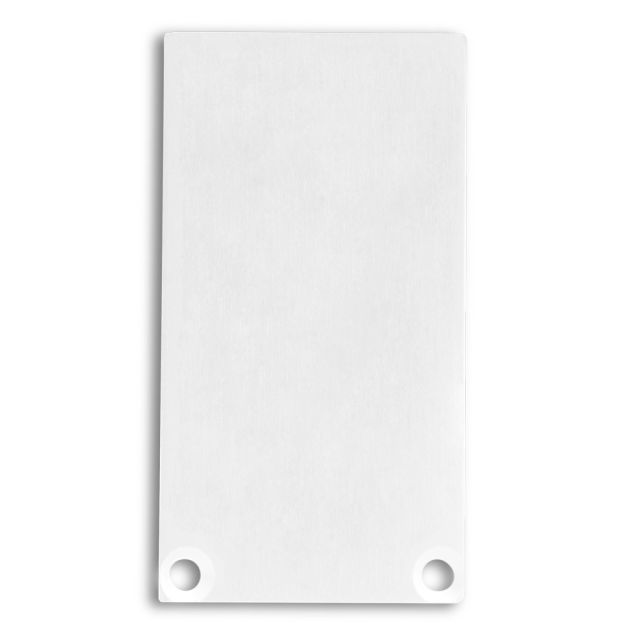 Endkappe E49 Alu weiß RAL9010 für Profil PN6 / PN7 mit C12, 2 STK, inkl. Schrauben