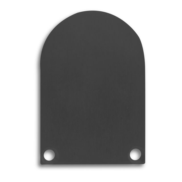 Endkappe E50 Alu schwarz RAL9005 für Profil PN6 / PN7 mit C13, 2 STK