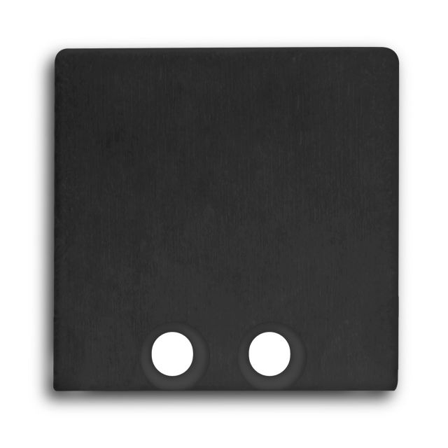 Endkappe E58B Aluminium schwarz RAL9005 für Profil PN8, 2 STK, inkl. Schrauben