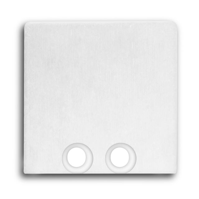 Endkappe E58W Aluminium weiß RAL9010 für Profil PN8, 2 STK, inkl. Schrauben